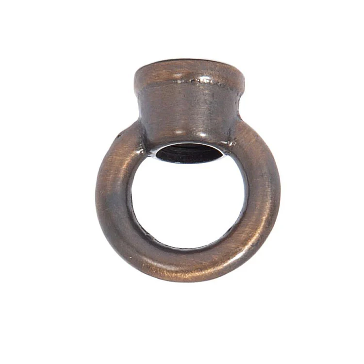 1.062" Tall Cast Brass Loop With Wire Way, 1/8F Tap, Antique Bronze (21231B)