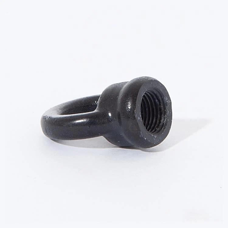1.062" Tall Cast Brass Loop With Wire Way, 1/8F Tap, Satin Black (21231BK) - Image 2