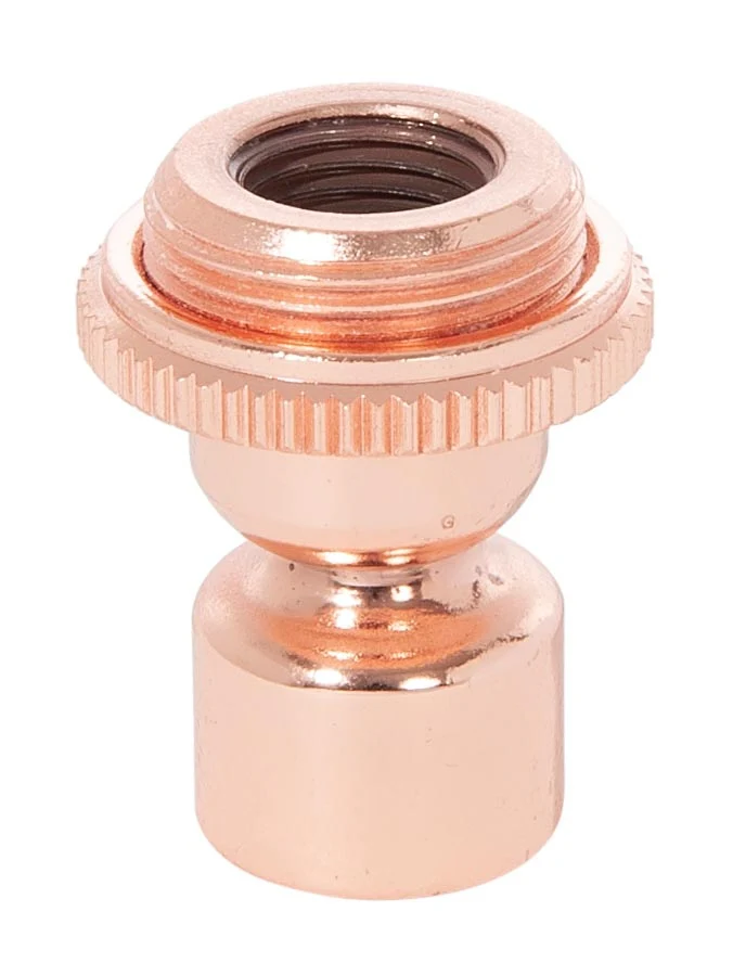 1-1/2 Inch Tall Polished Copper Brass Hang Straight Swivel with Screw Collar, 1/4F (20510C)