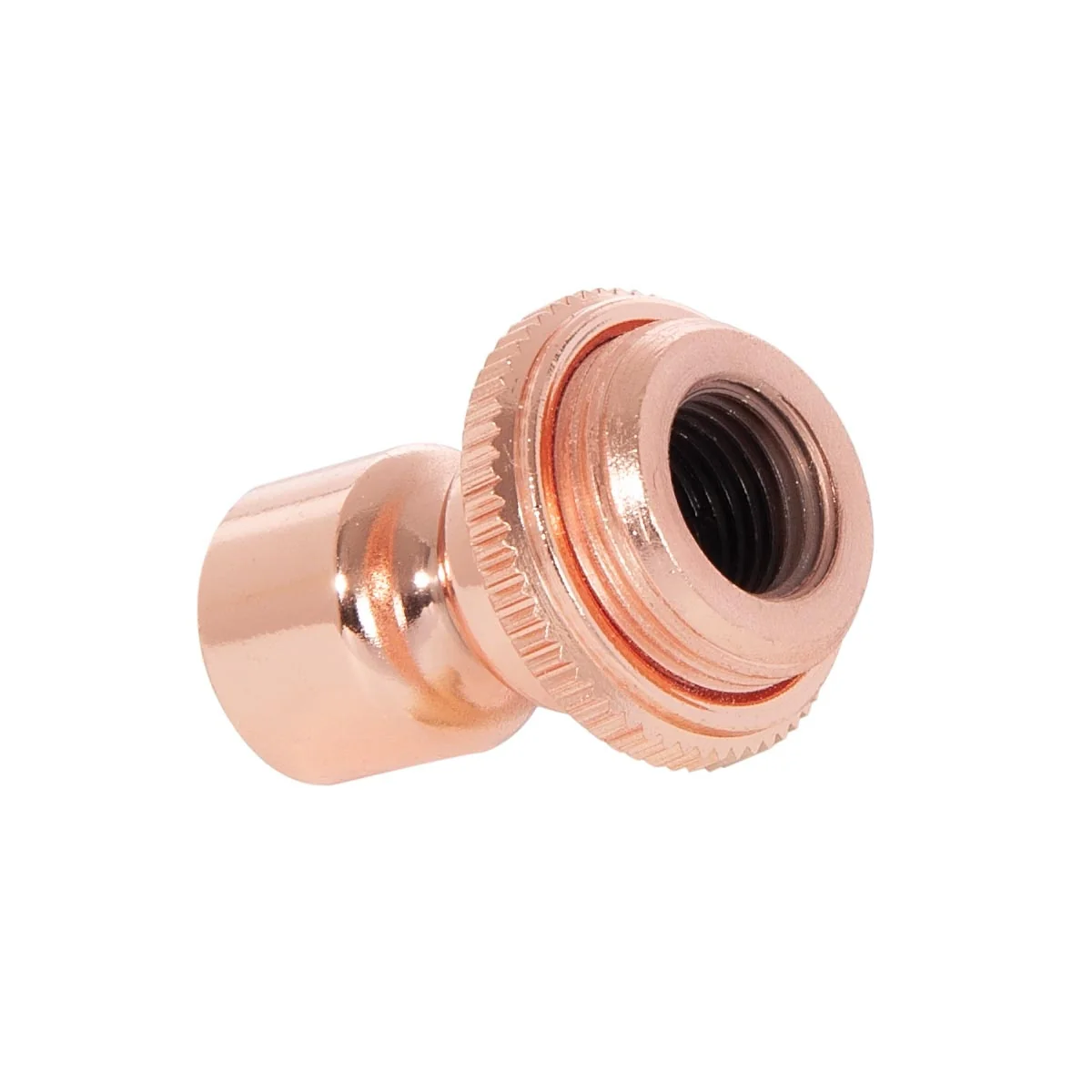1-1/2 Inch Tall Polished Copper Brass Hang Straight Swivel with Screw Collar, 1/4F (20510C) - Image 2