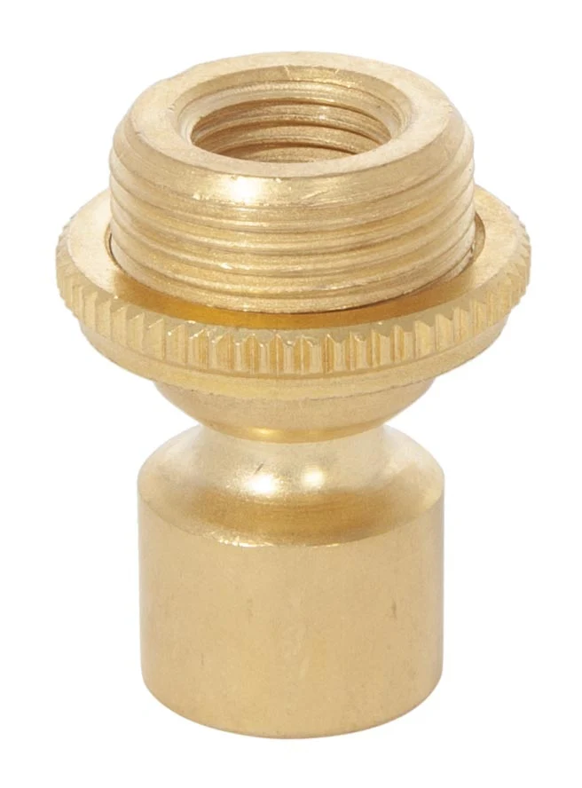 1-1/2 Inch Tall Unfinished Brass Hang Straight Swivel with Screw Collar, 1/4F x 1/8F (20509U)