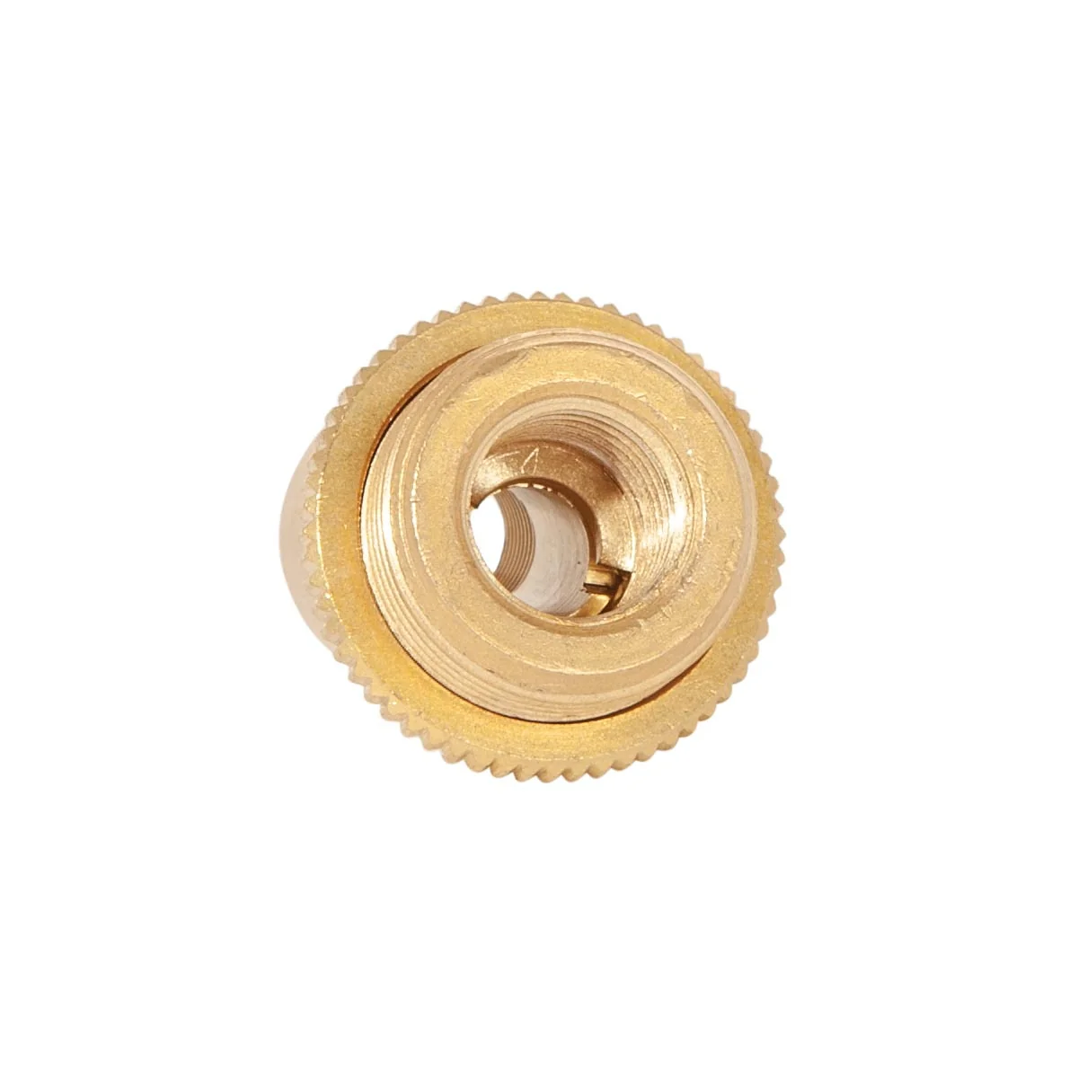 1-1/2 Inch Tall Unfinished Brass Hang Straight Swivel with Screw Collar, 1/4F x 1/8F (20509U) - Image 2