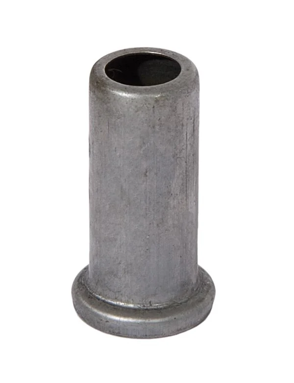 1-1/2" Tall Stamped Raw Steel Lamp Neck, 1/8 IP Slip (21112s)