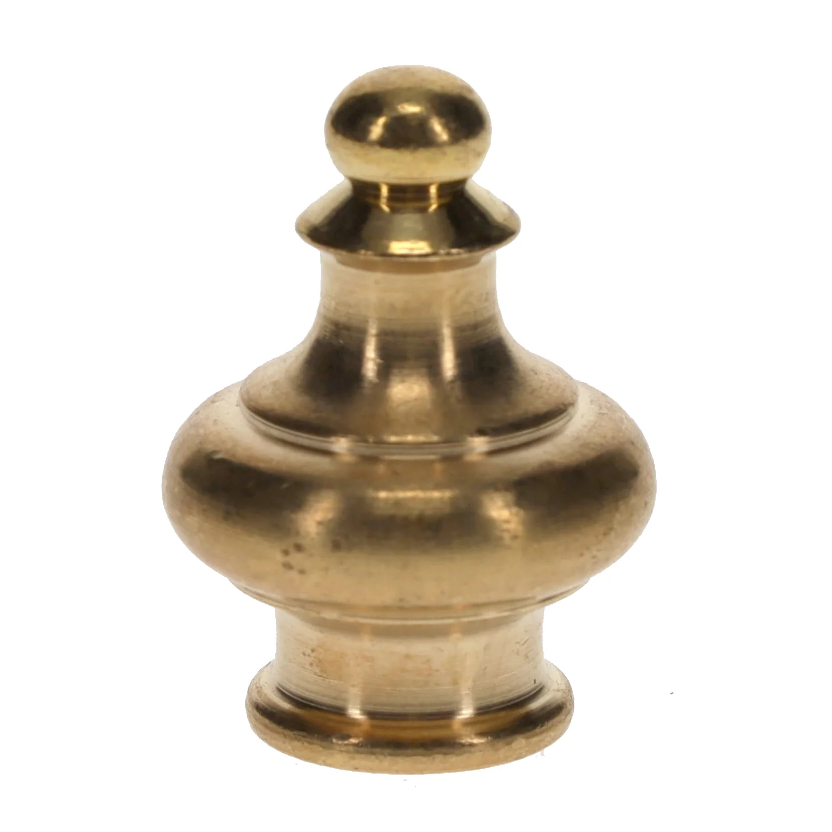 1 1/4" ht., Large Brass Knob, Tap 1/8F, Unfinished Brass (21025U)
