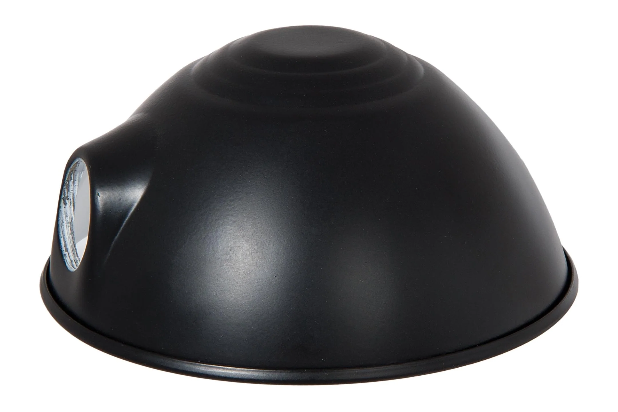 1-1/4" I.D. Fitter Opening On Side & UNO Threaded Metal Parabolic Shade, Black (08367BK)