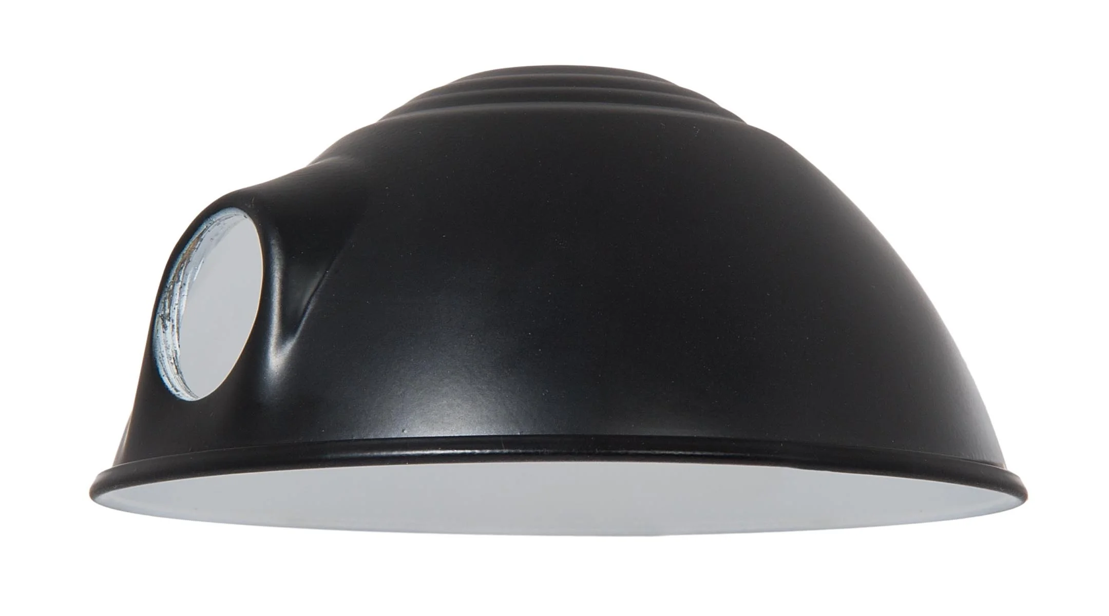 1-1/4" I.D. Fitter Opening On Side & UNO Threaded Metal Parabolic Shade, Black (08367BK) - Image 2