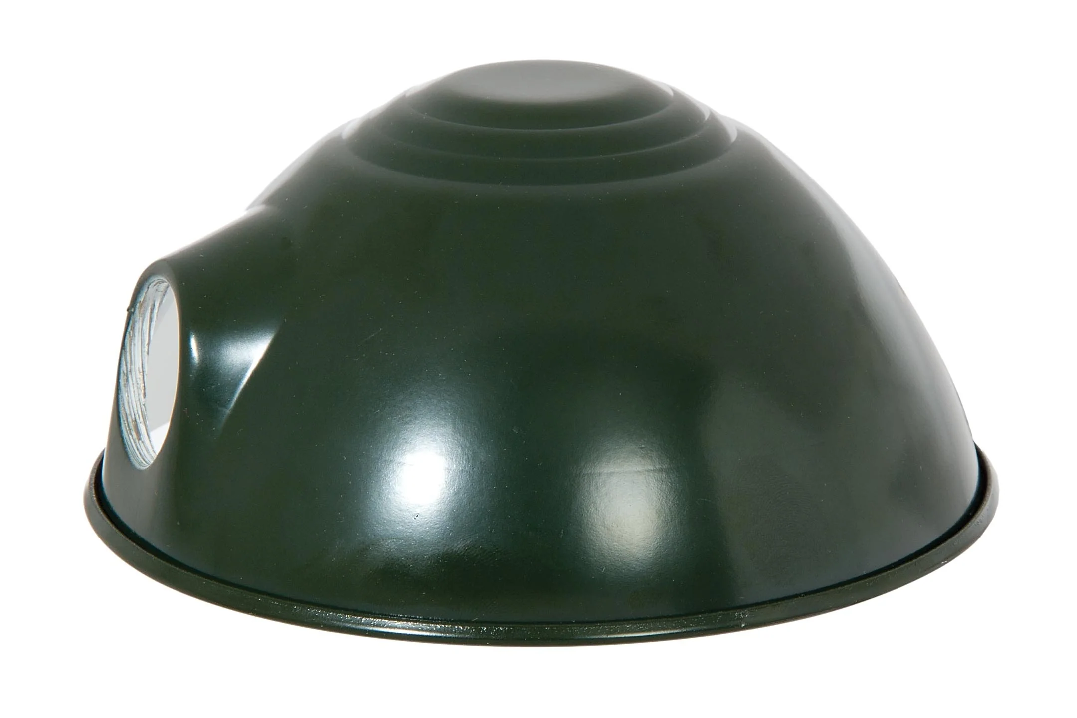 1-1/4 Inch Inner Diameter Fitter Opening On Side & UNO Threaded Green Metal Parabolic Lamp Shade (08367G)