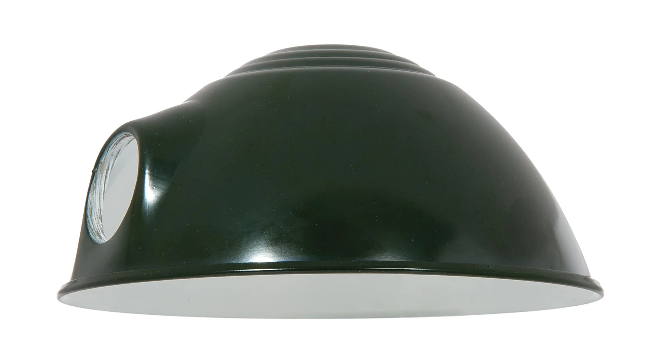 1-1/4 Inch Inner Diameter Fitter Opening On Side & UNO Threaded Green Metal Parabolic Lamp Shade (08367G) - Image 2