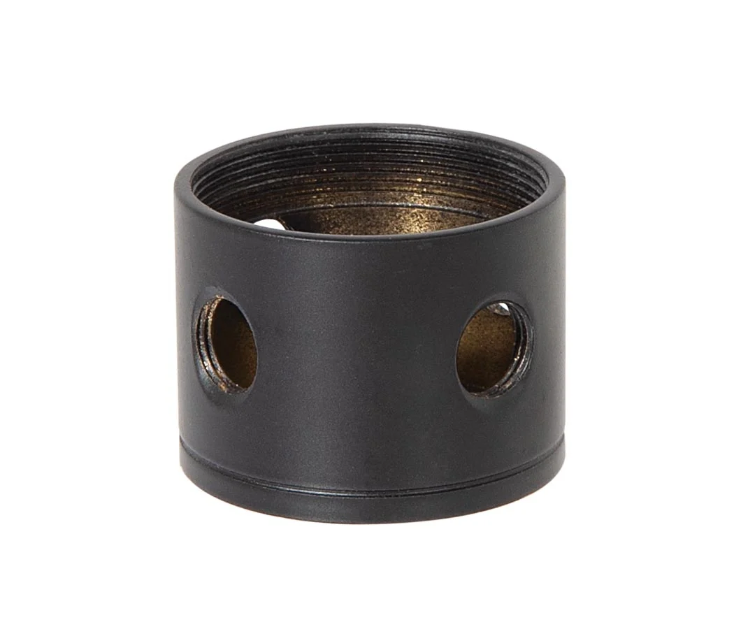 1-1/4 Inch Tall, 4 Side Hole Satin Black Finish Turned Brass Cluster Body (10465BK) - Image 2