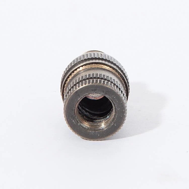 1 1/4" Tall Brass Knurled Lamp Swivel, 1/8M X 1/8F, Antique Brass (20500A) - Image 2