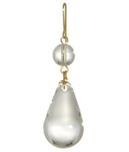 1 1/8" Clear Tear Drop w/ Bead, ~2-1/2" overall length (54987)