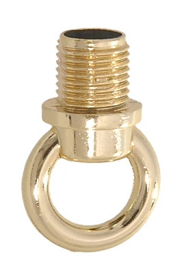 1 1/8" ht. Die Cast Zinc Loop w/Brass Finish (12973)