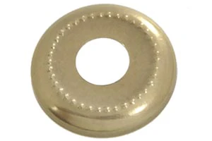 1-1/8" Stamped Brass Plated Steel Seating or Check Ring, Slips 1/8IP (3/8" diameter) (22534)