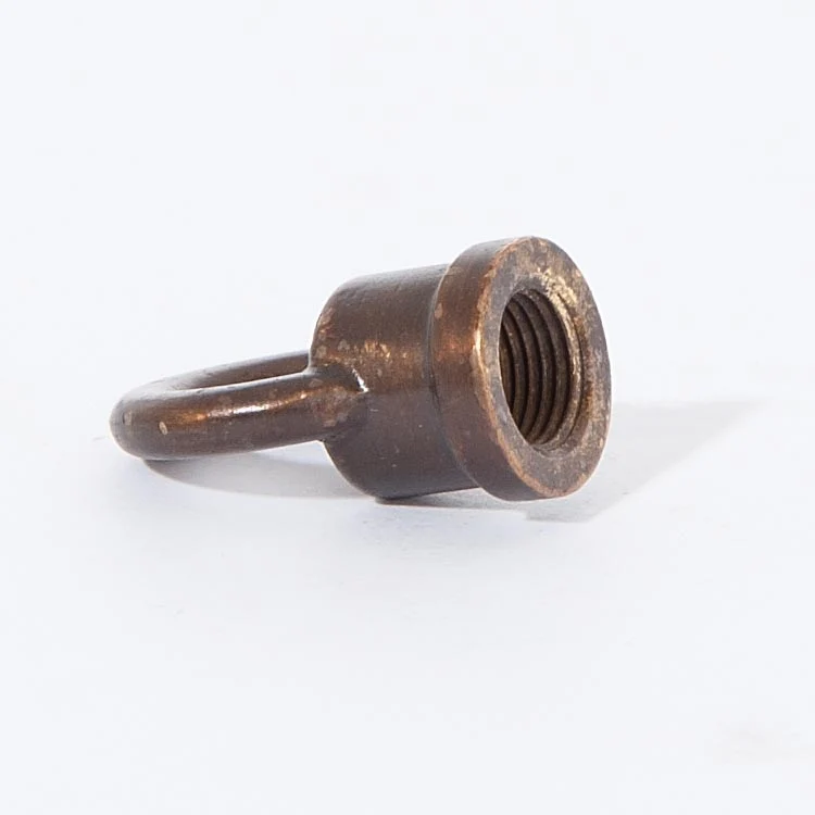 1-1/8" Tall Cast Brass Loop With Wire Way, 1/8F Tap, Antique Bronze (21055B) - Image 2
