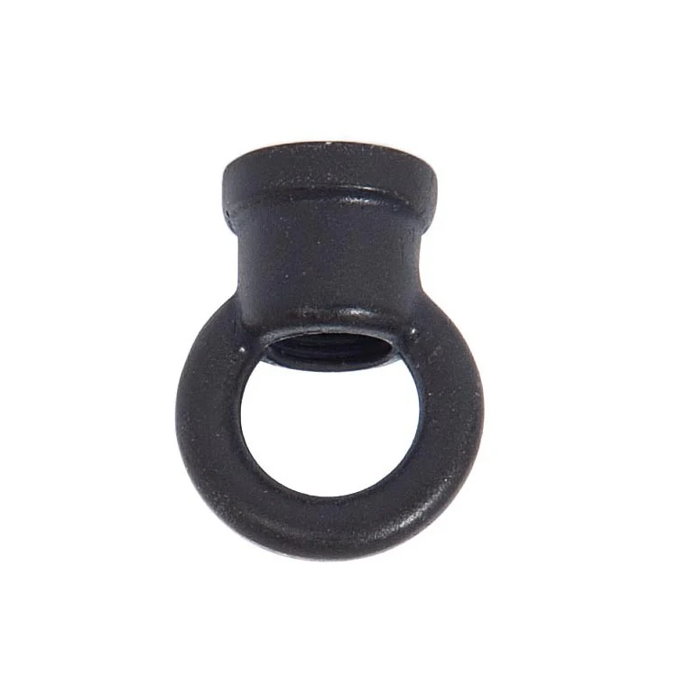 1-1/8" Tall Cast Brass Loop With Wire Way, 1/8F Tap, Satin Black (21055BK)
