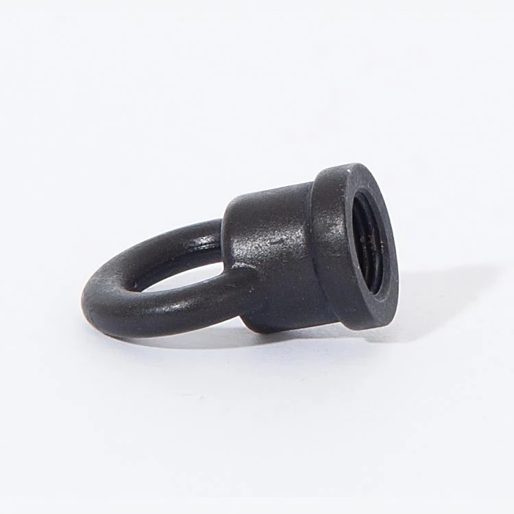 1-1/8" Tall Cast Brass Loop With Wire Way, 1/8F Tap, Satin Black (21055BK) - Image 2