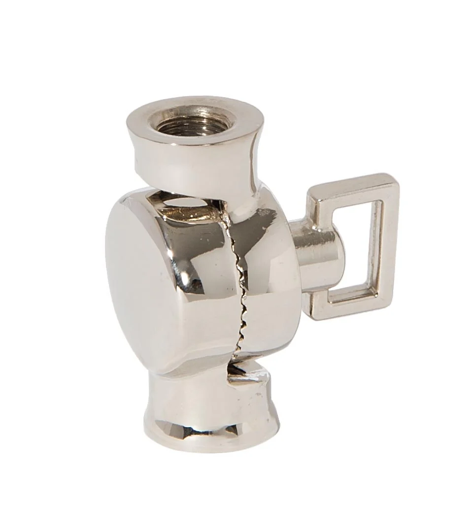 1-11/16 Inch Tall Nickel Plated Finish Die Cast Swivel With Teeth and Key, 1/8F (20508N) - Image 2