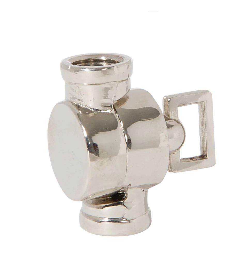 1-11/16 Inch Tall Polished Nickel Finish Die Cast Brass Swivel with Key, Tap 1/4F x 1/8F (20544N) - Image 2