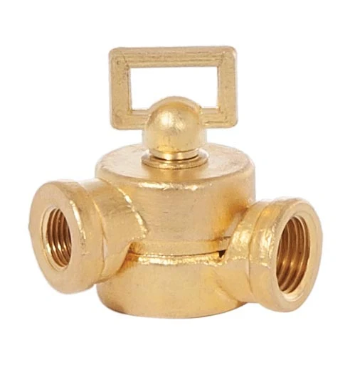 1-11/16 Inch Tall Unfinished Die Cast Brass Swivel, No Teeth, 1/4F X 1/8F (20544U)