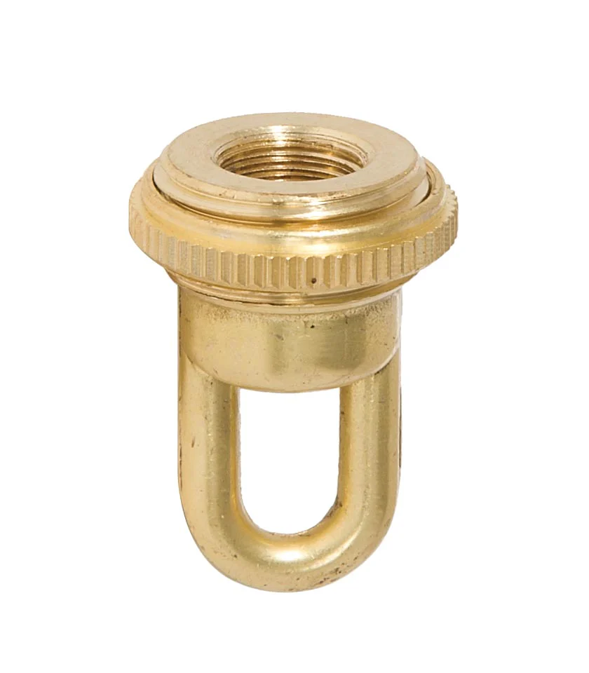 1-11/16" Tall Cast Brass Screw Collar Loop With Seating Ring, Tap 1/4F, Unfinished (10995U) - Image 2