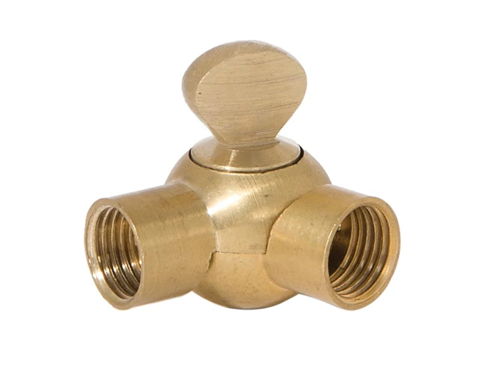 1-11/16 Inch Tall Unfinished Die Cast Brass Swivel with Key, 1/4F (20528U)