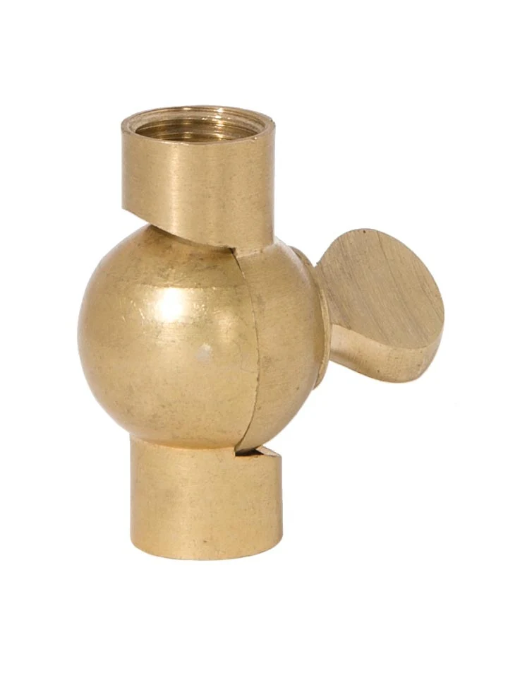 1-11/16 Inch Tall Unfinished Die Cast Brass Swivel with Key, 1/4F (20528U) - Image 2