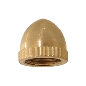 1/2" diameter x 1/2" tall Brass Acorn Knob, Tap 1/8F (21023U)