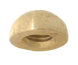 1/2" Diameter Unfinished Brass Half-Ball Finial, Tapped 1/4-27F (20841U)
