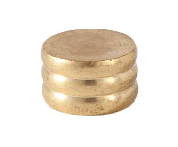 5/8" Diam x 3/8" Tall, Turned Brass Beehive Cap, Knob, or Lamp Finial, Tap 1/8F (21289U)