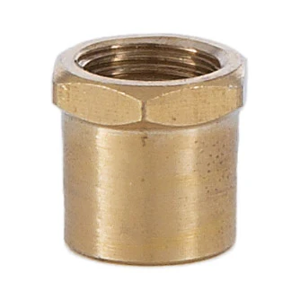 1/2 Inch Brass Hex Coupling 1/8 Tap (21121U)
