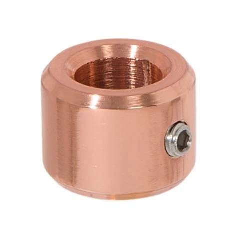 1/2 Inch Tall Polished Copper Brass Slip Ring & Steel Set Screw, 1/8 IP Slip (21207C)