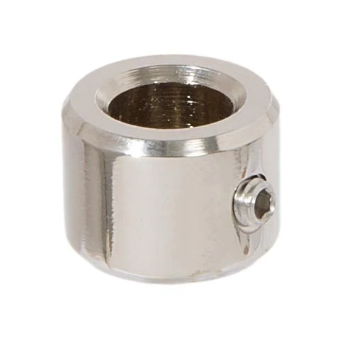 1/2 Inch Tall Polished Nickel Finish Brass Slip Ring & Steel Set Screw, 1/8 IP Slip (21207N)