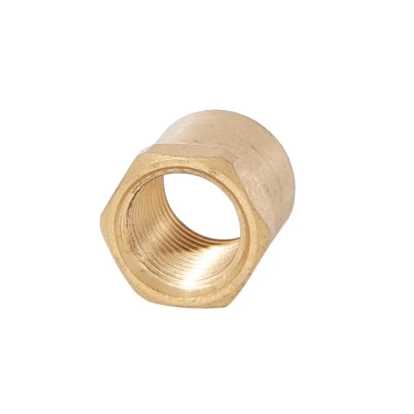 1/2 Inch Tall Unfinished Brass Hex Coupling,1/8F (21244U) - Image 2