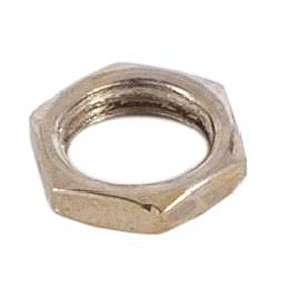 1/8F Brass Plated Steel Hexnut, 1/2" Across Flats (20600)