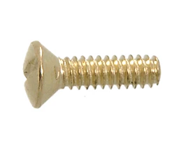 1/2" Brass Plated Steel Screw For Switch Plates, 6-32 thread (20880)