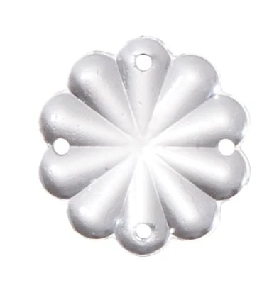 1" (25 mm) Clear Pressed Glass Rosette (54039)