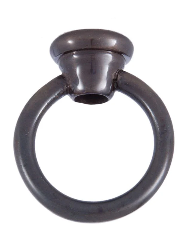 1-3/4" Tall Cast Brass Loop with wire way, 1-1/2" diameter, tap 1/4F (1/2" diameter), antique bronze finish (20849B)