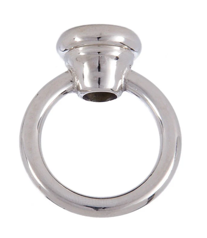 1-3/4" Tall Cast Brass Loop with wire way, 1-1/2" diameter, tap 1/4F (1/2" diameter), polished nickel finish (20849N)