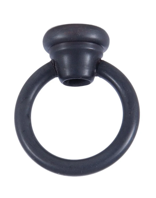 1-3/4" Tall Cast Brass Loop with wire way, 1-1/2" diameter, tap 1/4F (1/2" diameter), satin black finish (20849BK)