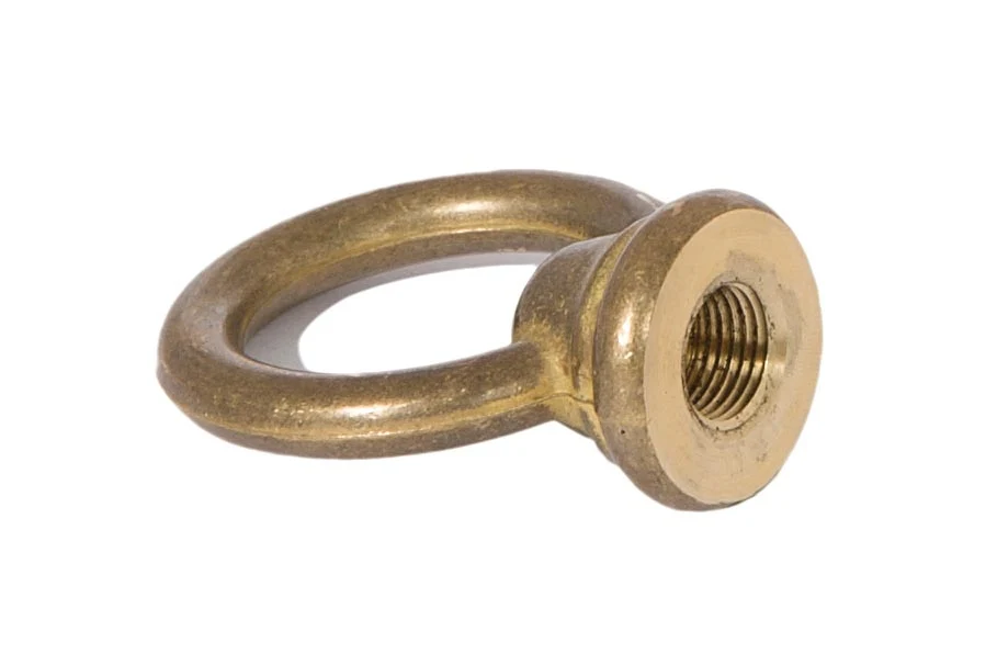 1-3/4" Tall Unfinished Die Cast Brass Loop, No Wire Way, 1/8F Tap (21198U) - Image 2