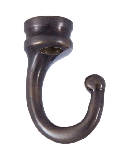 1 3/8" Antique Bronze Cast Brass Hook (12976B)
