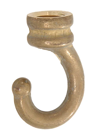 1 3/8" Cast Brass Lamp Hook (12976)