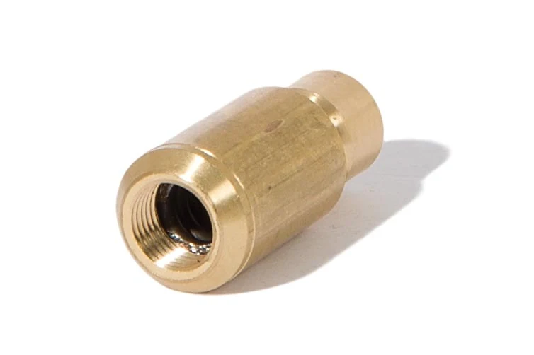 1-3/8" Tall Modern Brass Swivel, Tap 1/8F x 1/8F, Unfinished (20523U) - Image 2