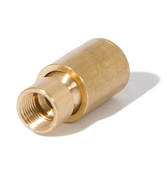 1-3/8" Tall Modern Brass Swivel, Tap 1/8F x 1/8F, Unfinished (20523U) - Image 3