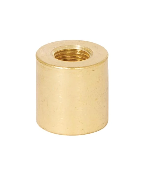 3/4 Inch Tall Unfinished Brass Lamp Coupling, 1/8F x 1/4F Taps (21205U)