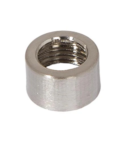 1/4 Inch Tall Satin Nickel Finish Brass Open Top End Cap, 1/8F Tap (21209SN)