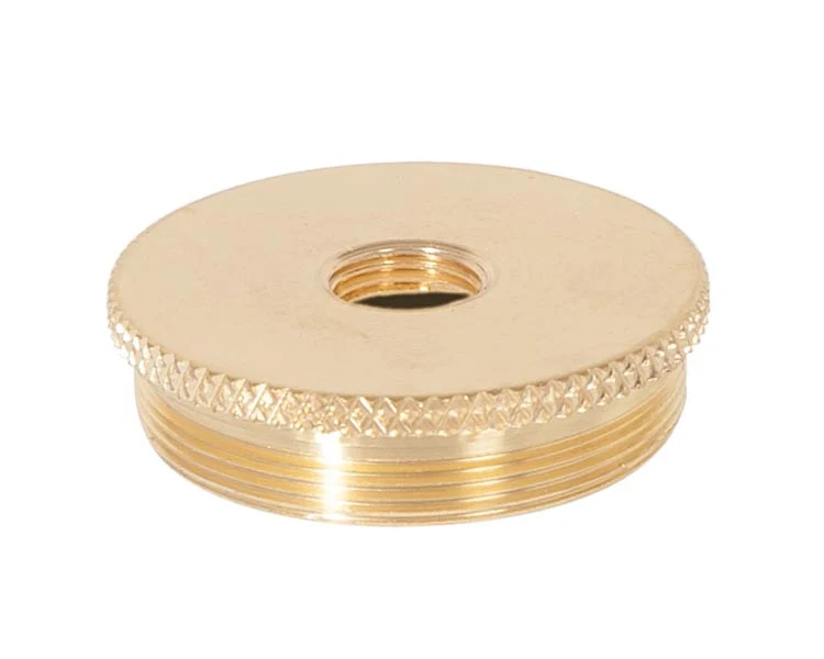 1.494 Inch Diameter Unfinished Brass Cluster Body Cap, Tap 1/8F (10466U)