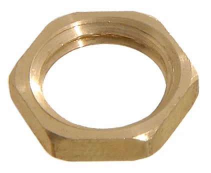 1/4F Unfinished Brass Hexnut, 11/16" Across Flats (20727)