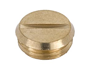 1/4M IPS Slotted Plug or Cap, Unfinished Brass (21174U)
