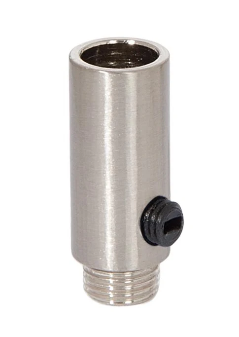 1-5/16 Inch Tall Satin Nickel Finish Brass Hollow Transition Cord Grip Bushing w/ Polycarbonite Set Screw, 1/8M (26950SN)